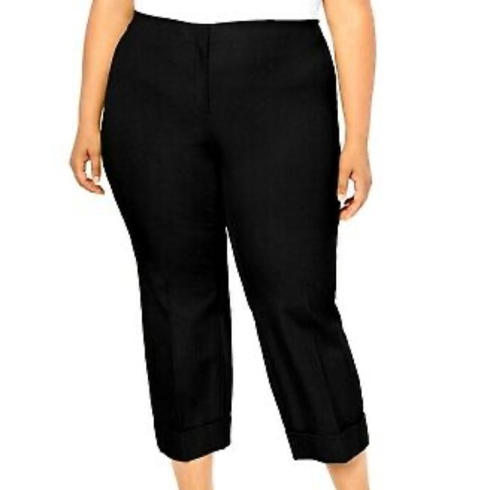 ⚜️Alfani Black Cuff Ankle Dress Capri Pants!